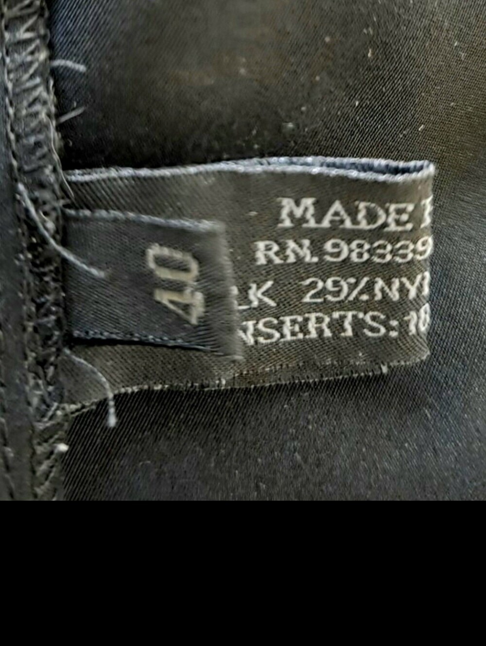 PRADA. Silk w Lthr Strap Blk Dress. Made Italy. Small. - Picture 12 of 15